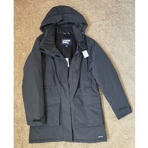NWT Lands' End Women's Black Hooded Winter Coat